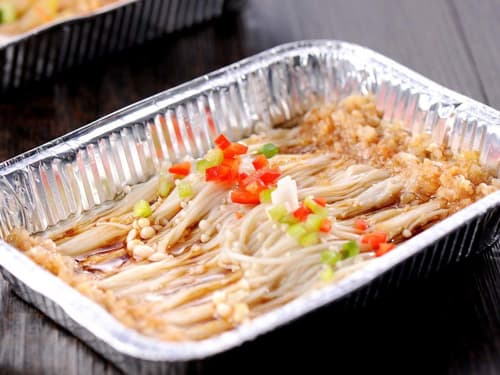 宜章锡纸烤金针菇